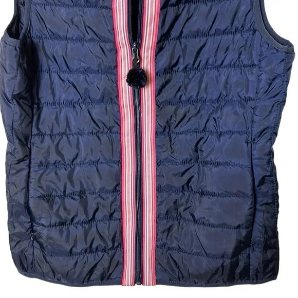 Pearly Vine puffer vest ,women Small.Blue,pink straight ribbon,tassel,Maggie May - Picture 3 of 16
